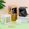 Kraft Paper Gift Box with Window for Wedding Candy Favors - Model: 901038193971