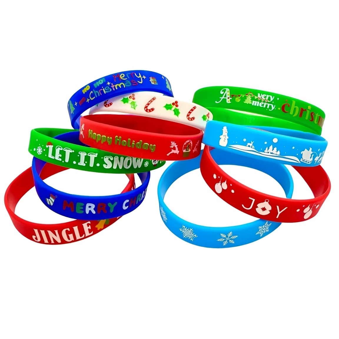 Christmas Silicone Bracelet for Party Favors - Model: 973868582476 - 图片 4
