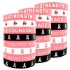 Breast Cancer Awareness Wristband with Red Ribbon for Women's Health - Model: 894734557457
