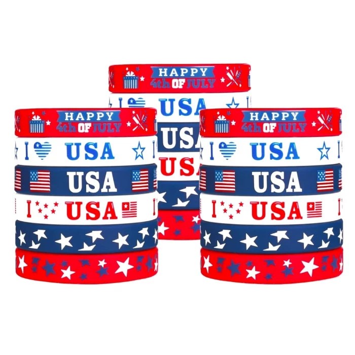 US Independence Day Wristband with Stars for Holiday - Model: 886020695376 - 图片 5