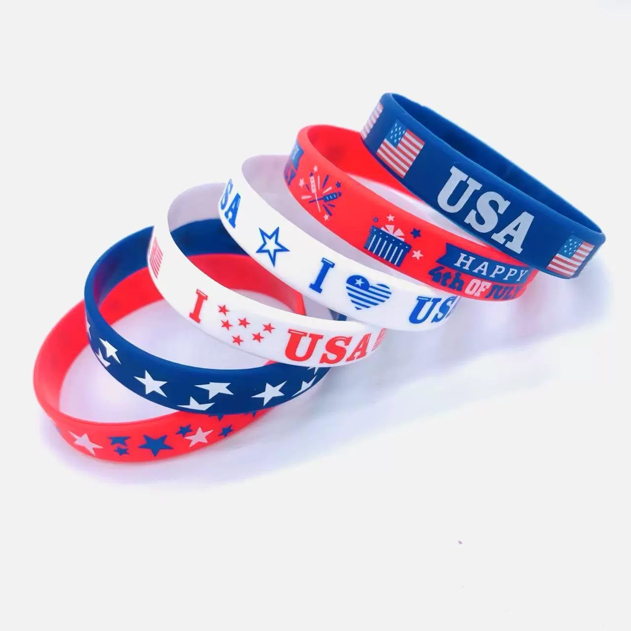 US Independence Day Wristband with Stars for Holiday - Model: 886020695376 - 图片 6