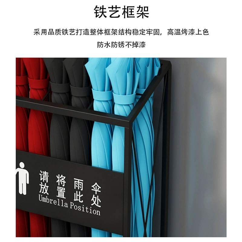 Umbrella Stand for Advertising with Logo Printing, Holds 8-20 Long Umbrellas - Model: 777989699656 - 图片 3