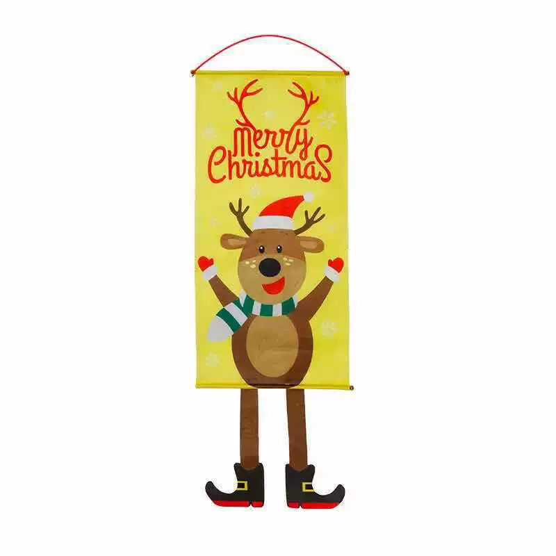 Christmas Door Hanging Flag with Santa Snowman Tree Wreath Designs - Model: 1073240245810 - 图片 10