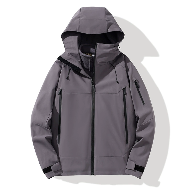 Hooded Outdoor Jacket for Hiking Trekking Travel with Custom Logo Workwear - Model: 981912555644 - 图片 6