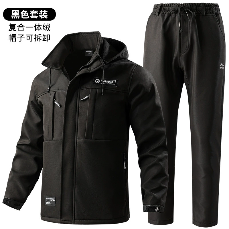 Men's Camouflage Work Clothes for Outdoor Mountaineering, Fleece-Lined - Model: 847502857033 - 图片 7
