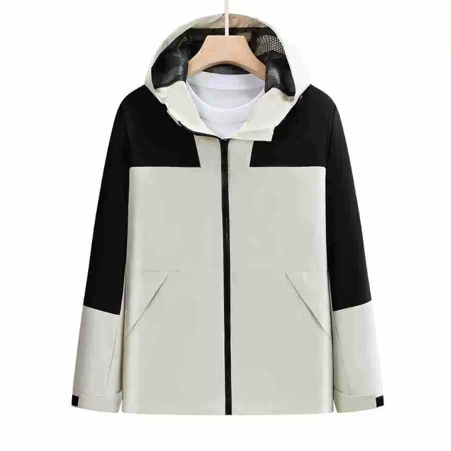 Color-Blocked Hooded Jacket for Hiking Travel with Logo Printing - Model: 975054782977 - 图片 8