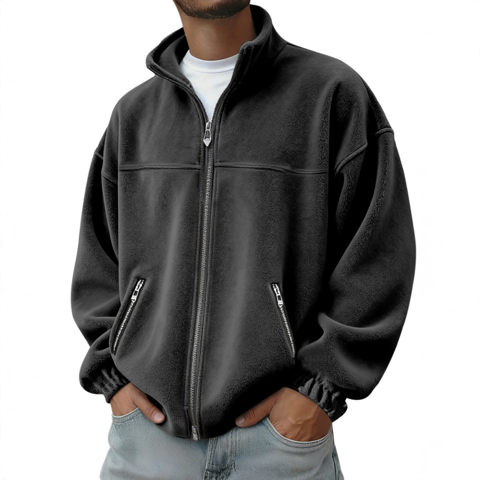 Men's Casual Winter Jacket with Fleece Lining for Cold Weather - Model: 990092811929 - 图片 5