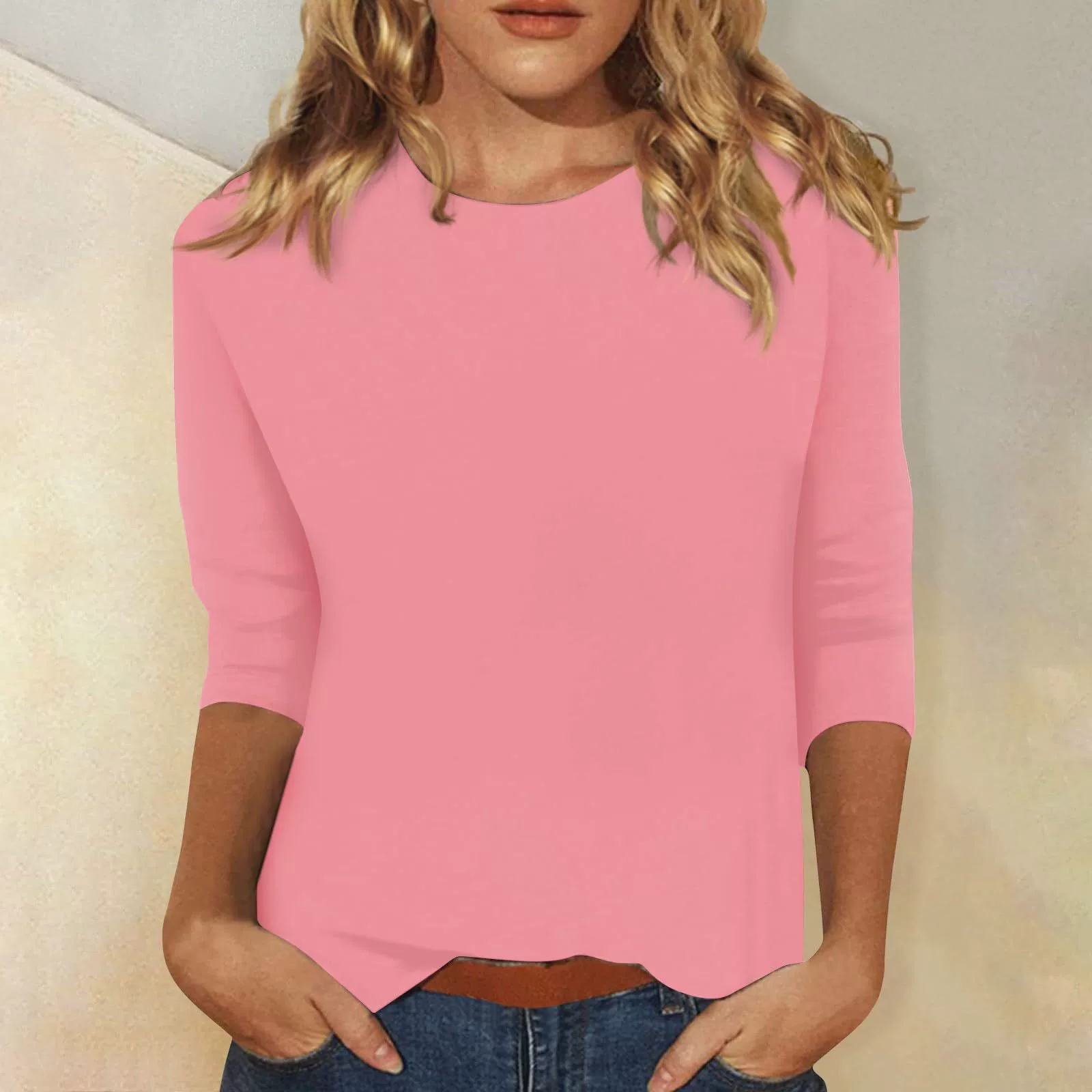 Casual Cotton T-Shirt for Daily Wear, Wrinkle-Free, Soft, Unisex - Model: 739897590078 - 图片 4