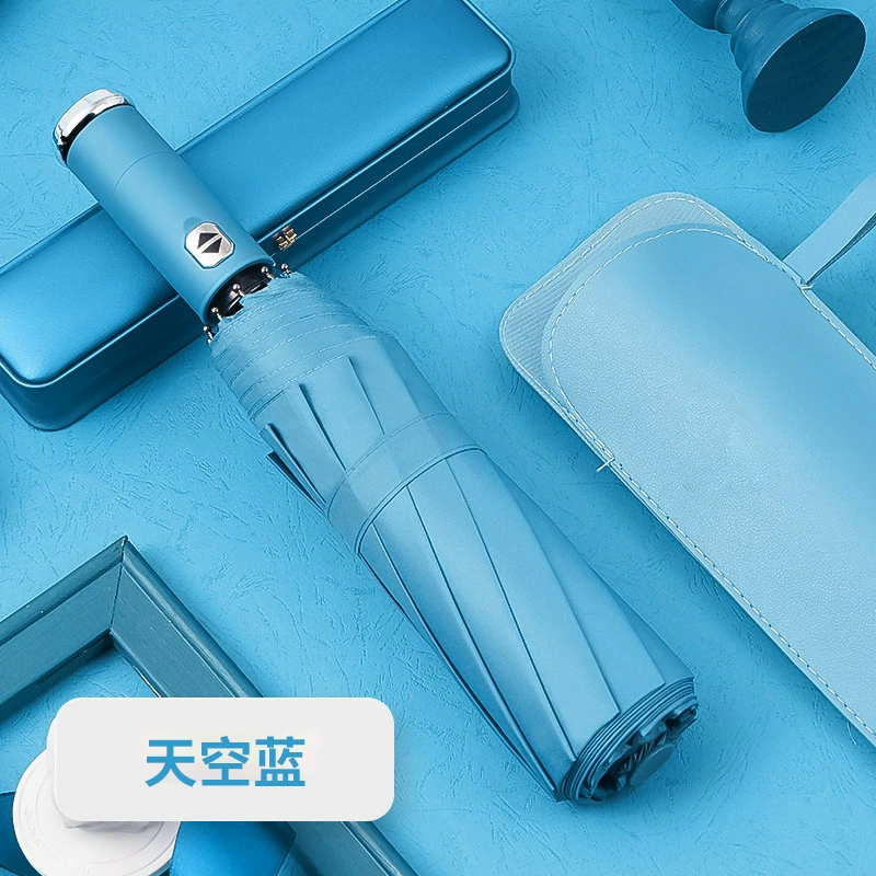 Automatic Folding Umbrella for Business Gifts with Leather Case - Model: 670191751942 - 图片 9
