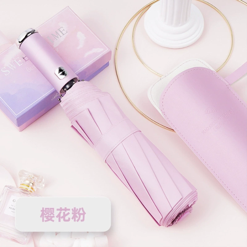 Automatic Folding Umbrella for Business Gifts with Leather Case - Model: 670191751942 - 图片 6