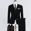 Men's Slim Fit Suit Set for Work Groomsmen Business Formal Wear - Model: 1066920300531