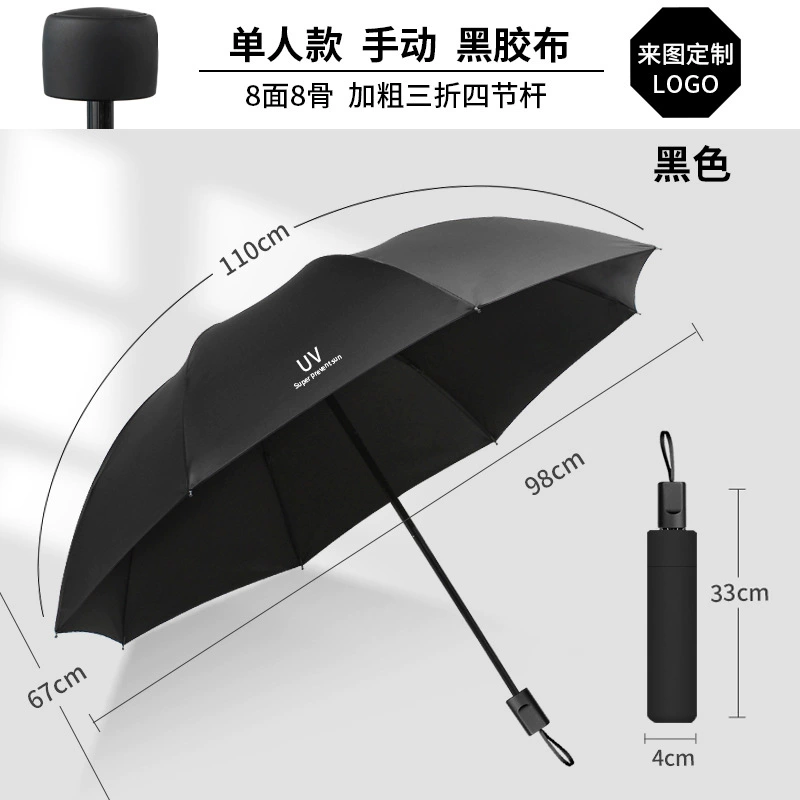 Automatic Umbrella for Rain and Sun with Black Coating - Model: 1050707306466 - 图片 6
