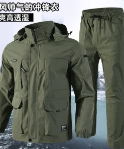 Men's Spring/Autumn Outdoor Suit for Workwear with Slight Stretch - Model: 921898671165
