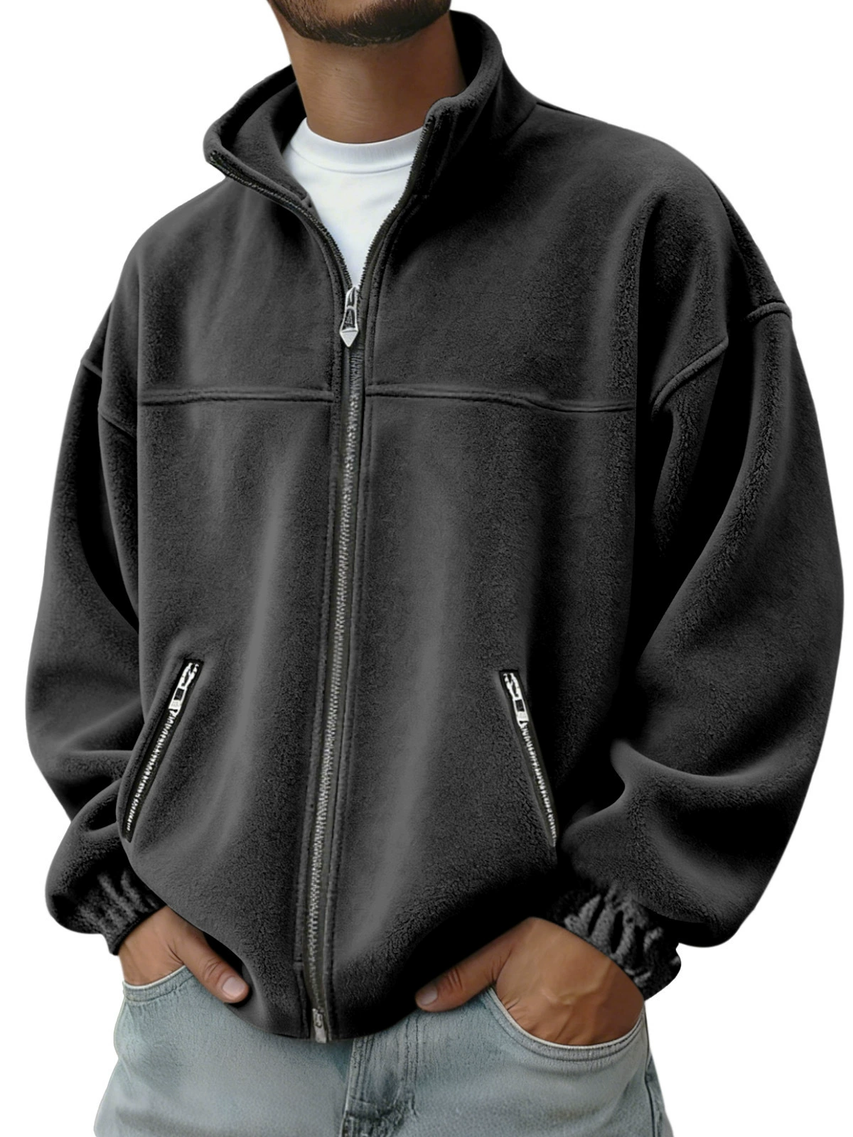 Men's Casual Winter Jacket with Fleece Lining for Cold Weather - Model: 990092811929 - 图片 8