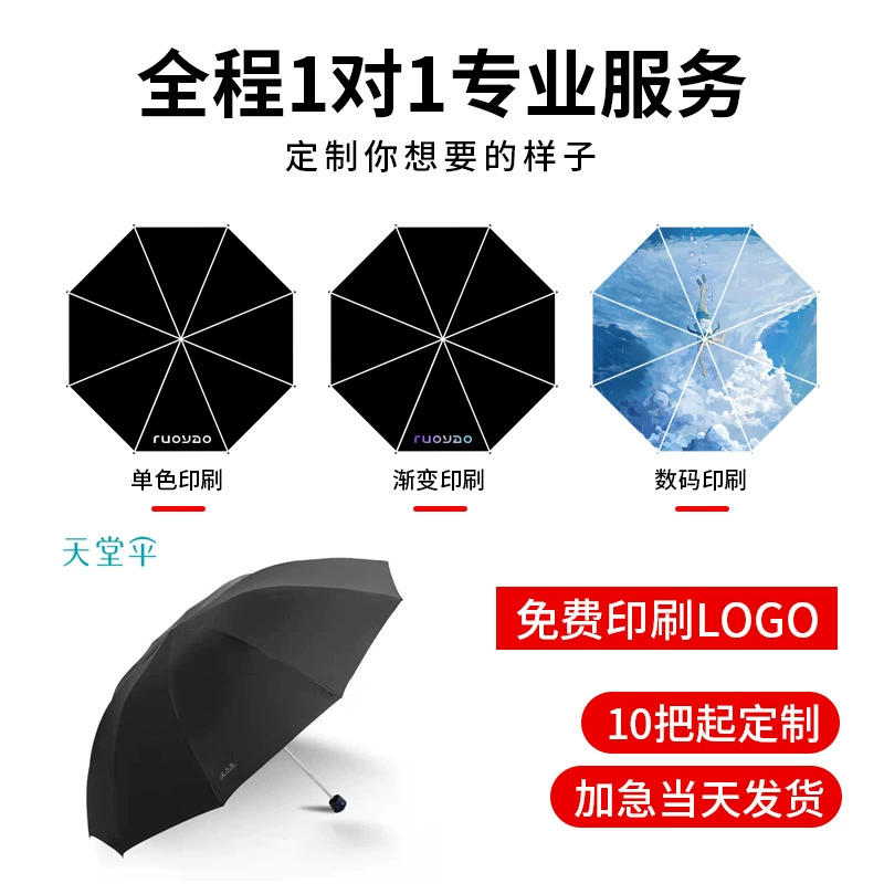 UV Protection Folding Umbrella for Rain and Sun with Custom Logo - Model: 737926022186 - 图片 4