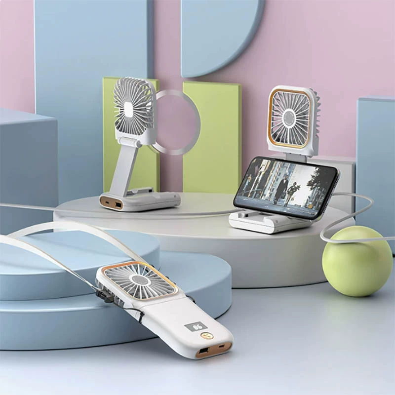 Portable Mini Fan for Outdoor Sports and Travel with Phone Stand - Model: 895217432018 - 图片 6