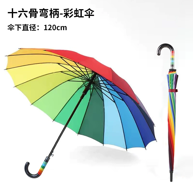 Large Rainbow Umbrella for Outdoor Advertising with Logo Customization - Model: 696473082913 - 图片 6