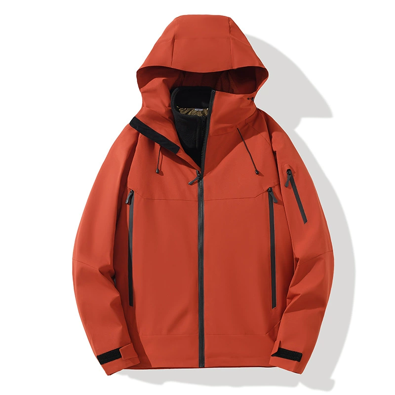 Hooded Outdoor Jacket for Hiking Trekking Travel with Custom Logo Workwear - Model: 981912555644 - 图片 10