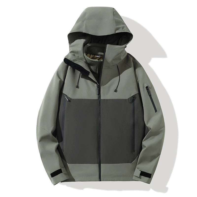 Hooded Outdoor Jacket for Hiking Trekking Travel with Custom Logo Workwear - Model: 981912555644 - 图片 8