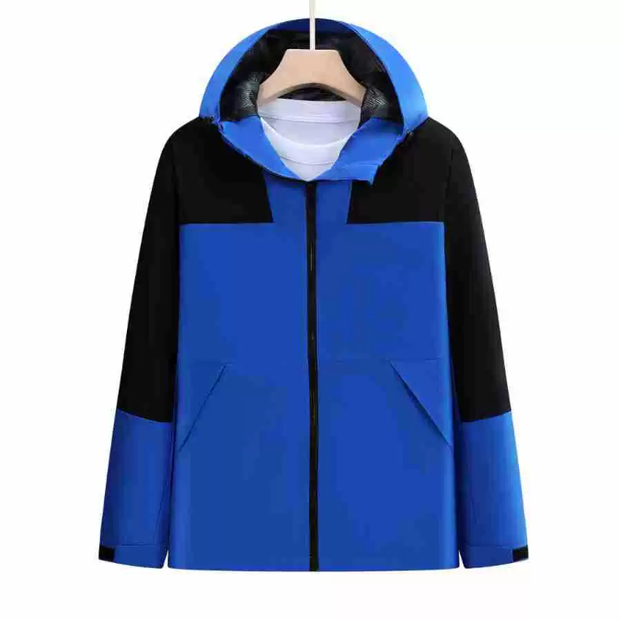 Color-Blocked Hooded Jacket for Hiking Travel with Logo Printing - Model: 975054782977 - 图片 7
