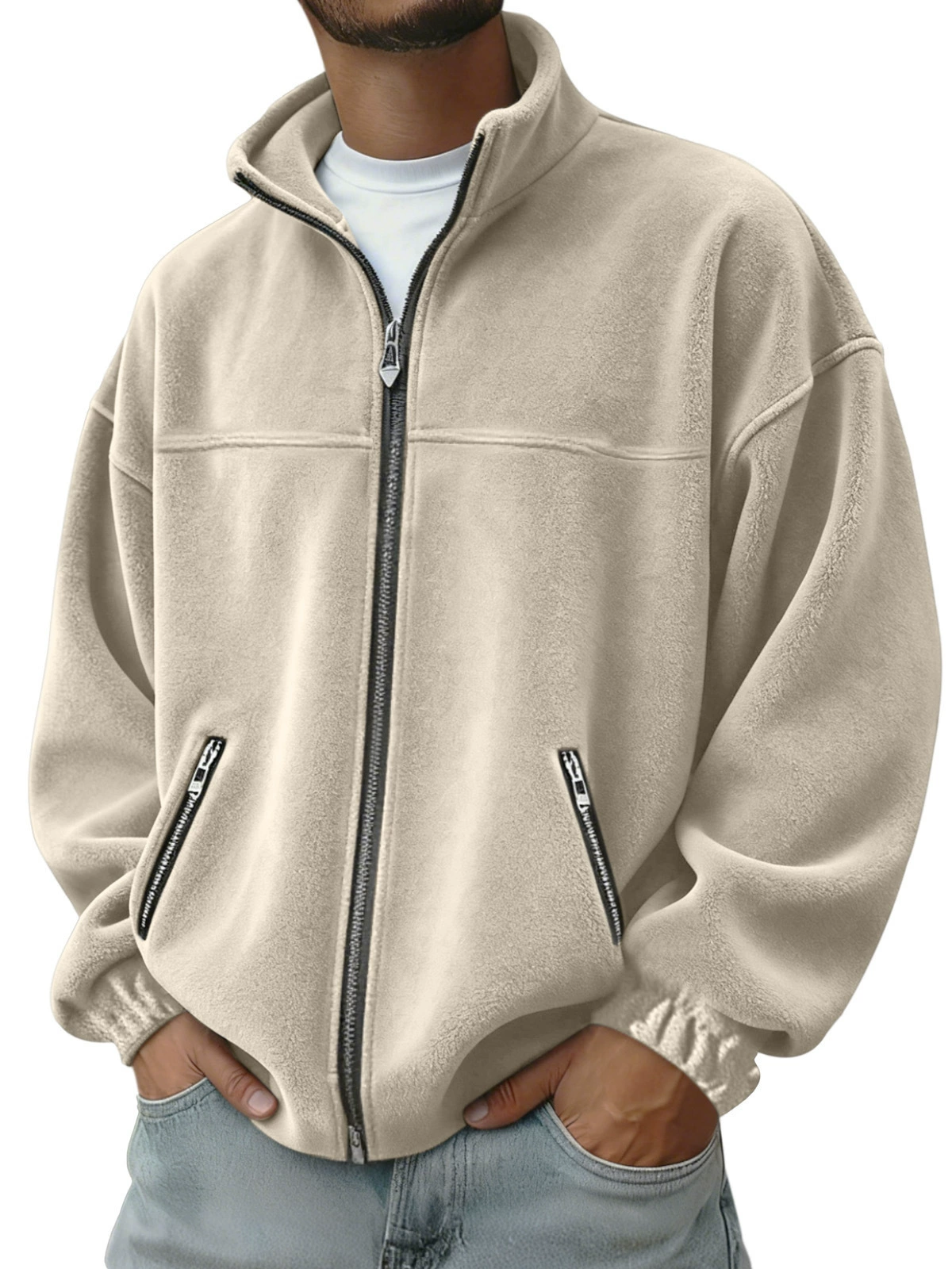Men's Casual Winter Jacket with Fleece Lining for Cold Weather - Model: 990092811929 - 图片 7
