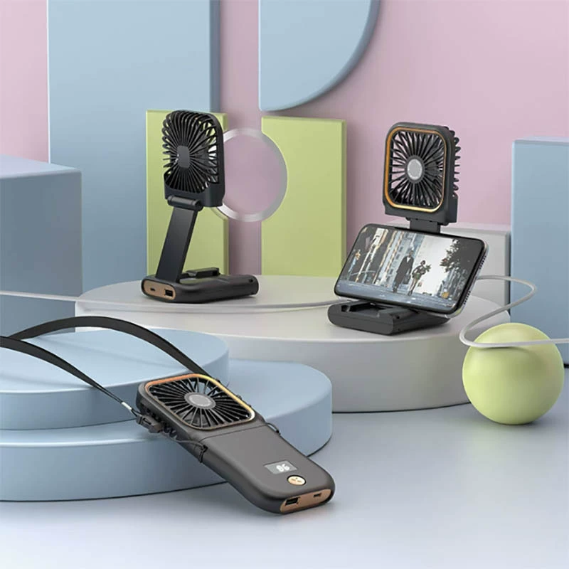 Portable Mini Fan for Outdoor Sports and Travel with Phone Stand - Model: 895217432018 - 图片 10