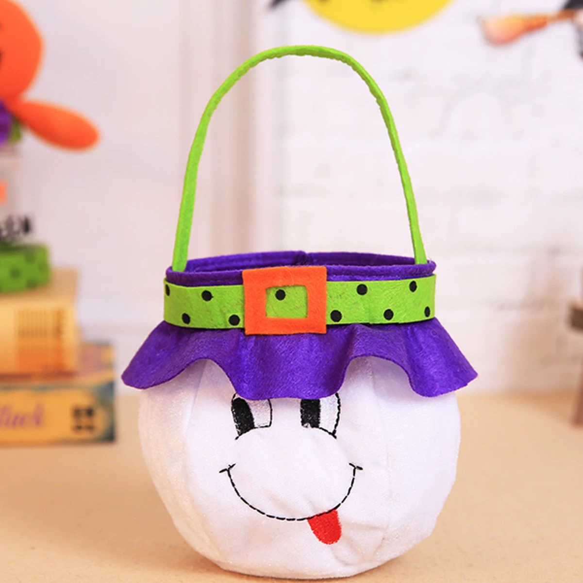 Halloween Candy Bag with Pumpkin Witch Design for Children's Trick-or-Treat - Model: 555574065918 - 图片 8