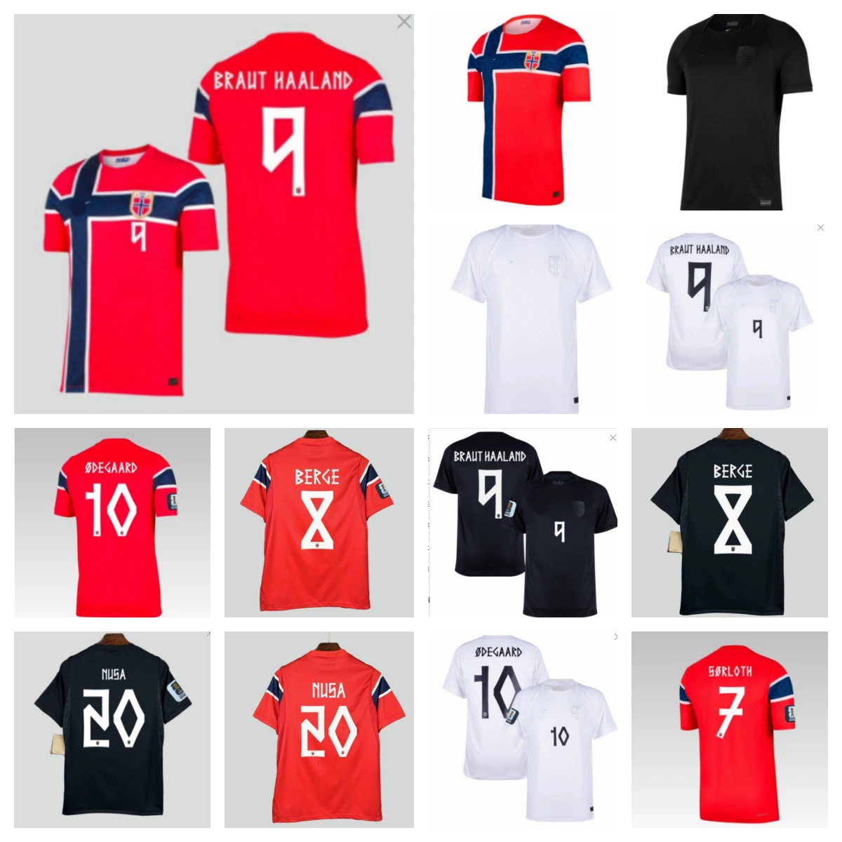 Norway National Team Jersey for Football Fans with Custom Player Numbers - Model: 1063632274176