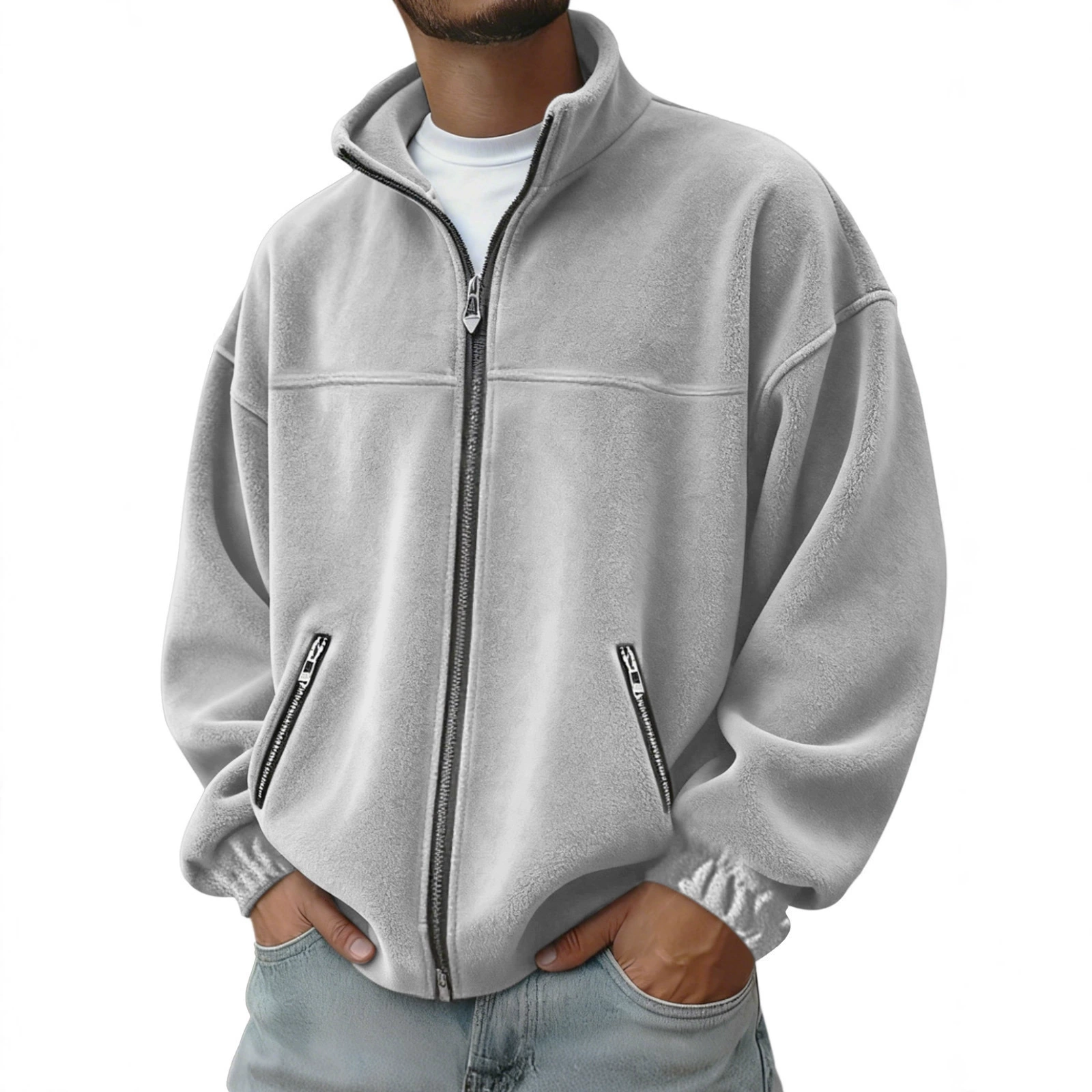 Men's Casual Winter Jacket with Fleece Lining for Cold Weather - Model: 990092811929 - 图片 2