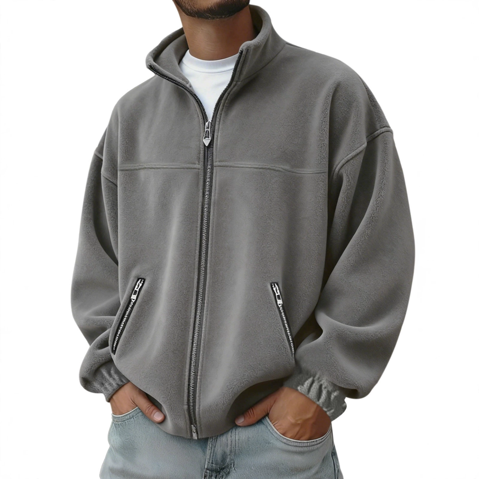 Men's Casual Winter Jacket with Fleece Lining for Cold Weather - Model: 990092811929 - 图片 4