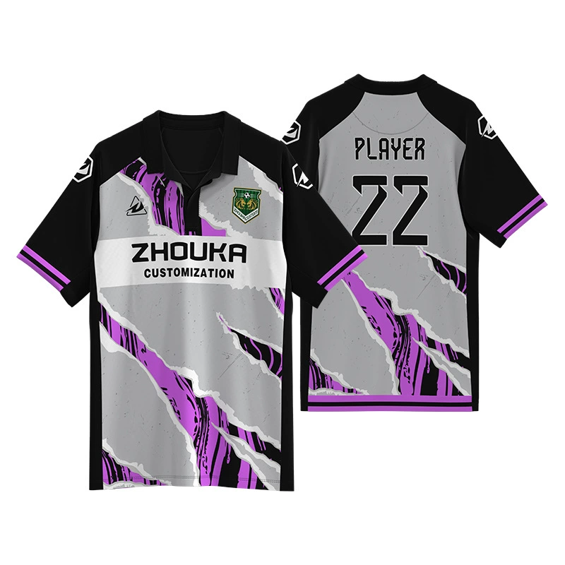 Men's Sports Polo for Ball Sports with Quick-Dry Sublimation Print - Model: 713143963301 - 图片 10