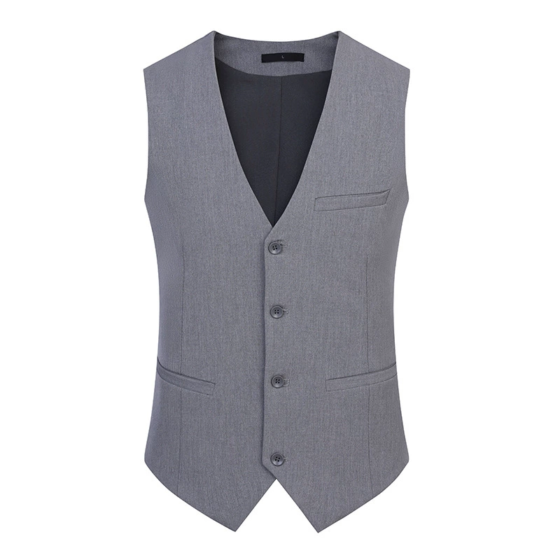 Stretch Melange Vest for Work Formal Bank Hotel Uniform - Model: 736430717552 - 图片 2