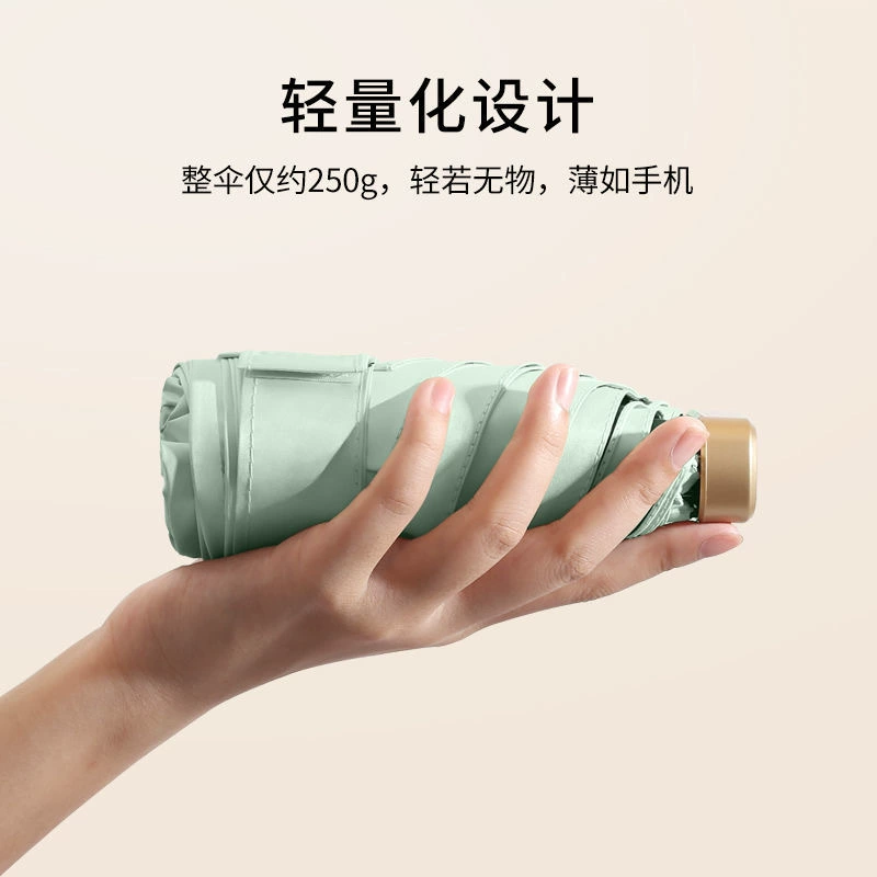 Compact Five-Fold Umbrella for Rain or Shine with UV Protection - Model: 677273951965 - 图片 4