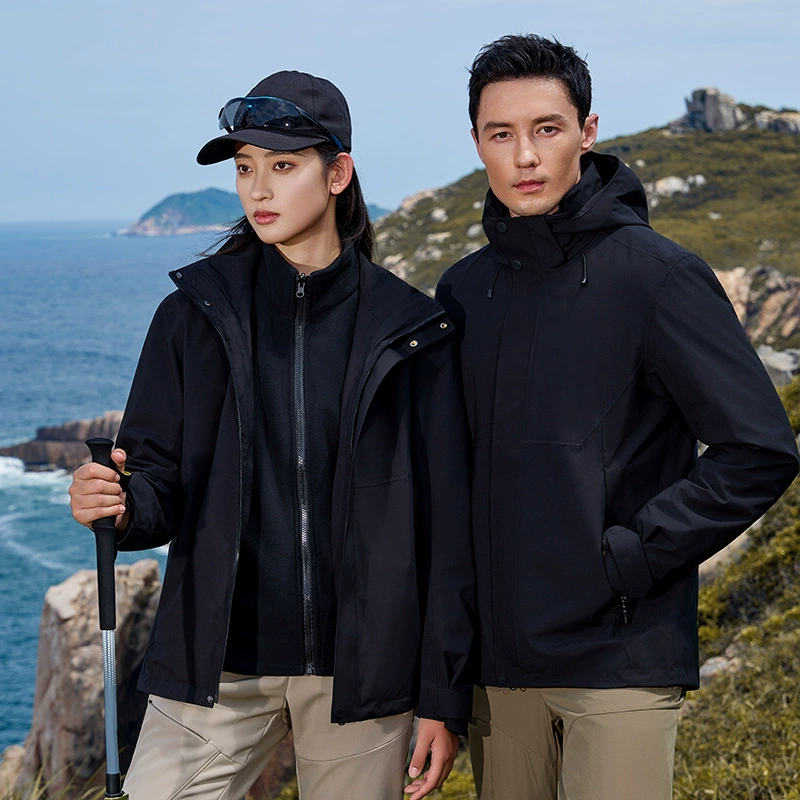 Outdoor Jacket for Hiking with Detachable Fleece Liner, Waterproof 5000mm - Model: 979133678700 - 图片 2
