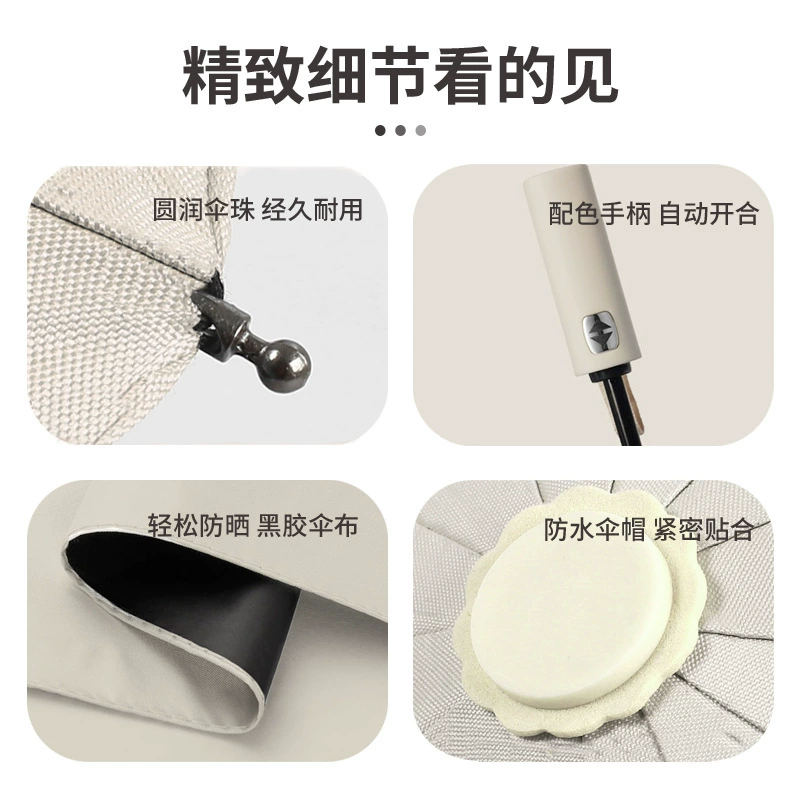 Custom Logo Umbrella for Rain and Sun with Gift Box - Model: 744136067332 - 图片 4