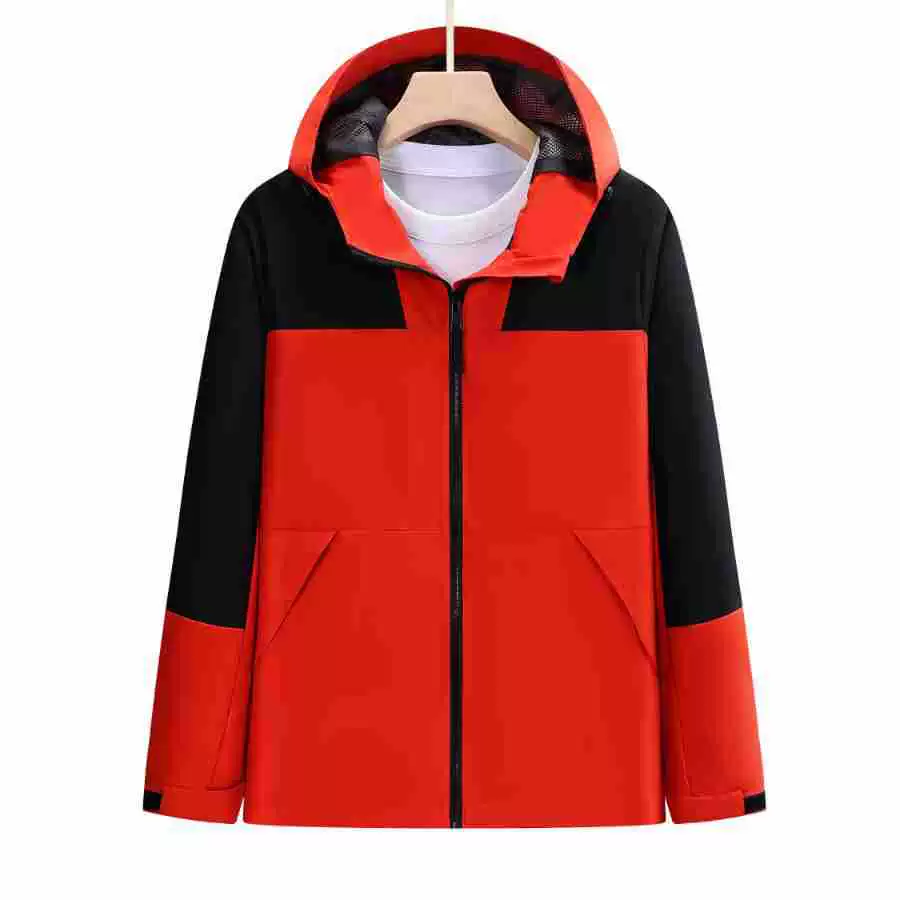Color-Blocked Hooded Jacket for Hiking Travel with Logo Printing - Model: 975054782977 - 图片 9