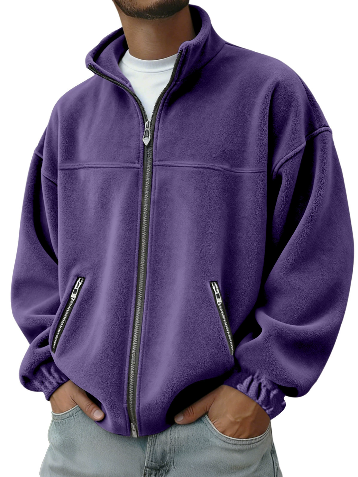 Men's Casual Winter Jacket with Fleece Lining for Cold Weather - Model: 990092811929 - 图片 9