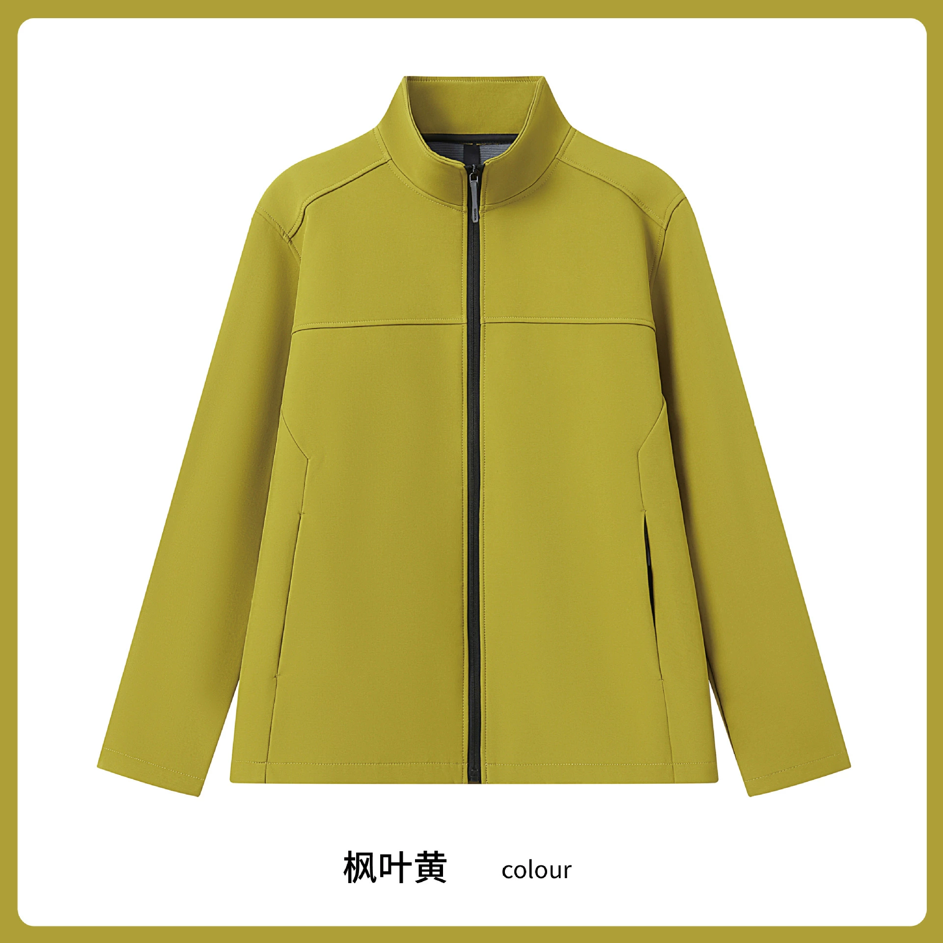 Stand Collar Soft Shell Fleece Jacket for Outdoor Workwear with Custom Logo Printing - Model: 973587945277 - 图片 6