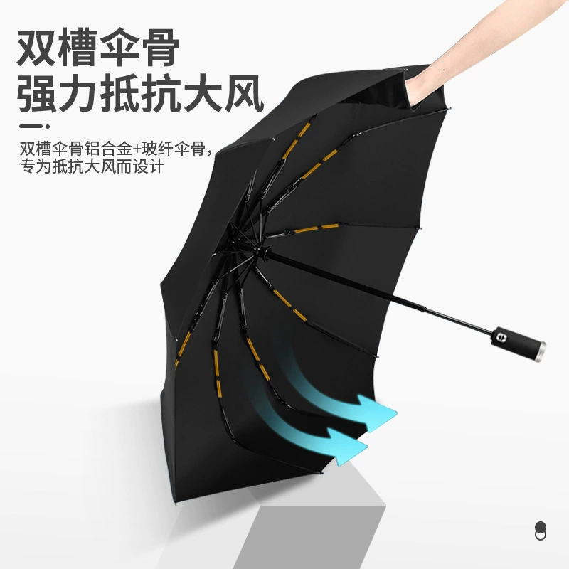 Automatic Folding Umbrella for Business Gifts with Leather Case - Model: 670191751942 - 图片 4