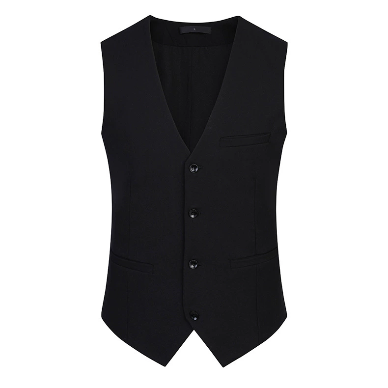 Stretch Melange Vest for Work Formal Bank Hotel Uniform - Model: 736430717552 - 图片 4