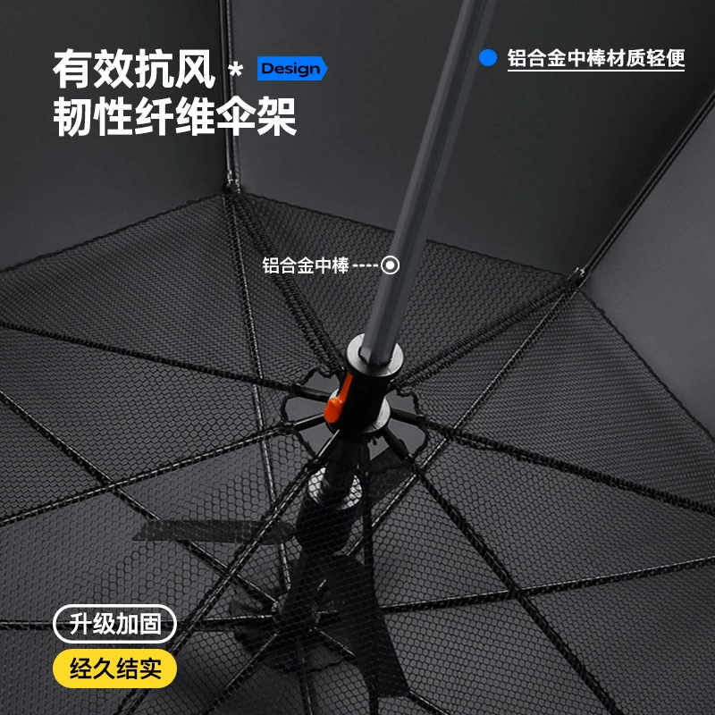 Automatic Long-Handled Umbrella for Sun and Rain with Fan - Model: 1045751410245 - 图片 3