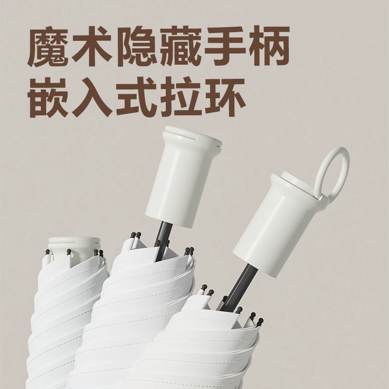 Compact Travel Umbrella for Sun Protection with Black Coating - Model: 896996952646 - 图片 2