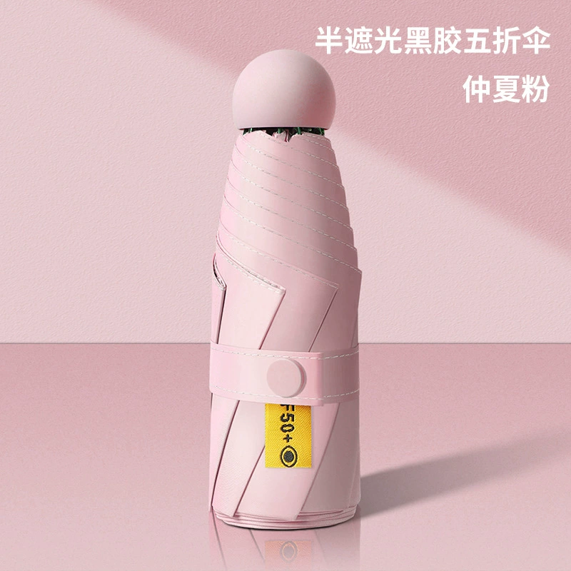 Compact Travel Umbrella for Rain and Sun with Card Holder - Model: 706447381724 - 图片 6