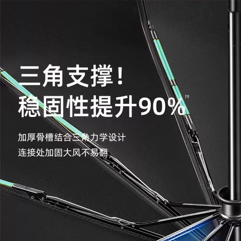 Automatic Umbrella for Rain and Sun with Black Coating - Model: 1050707306466 - 图片 2