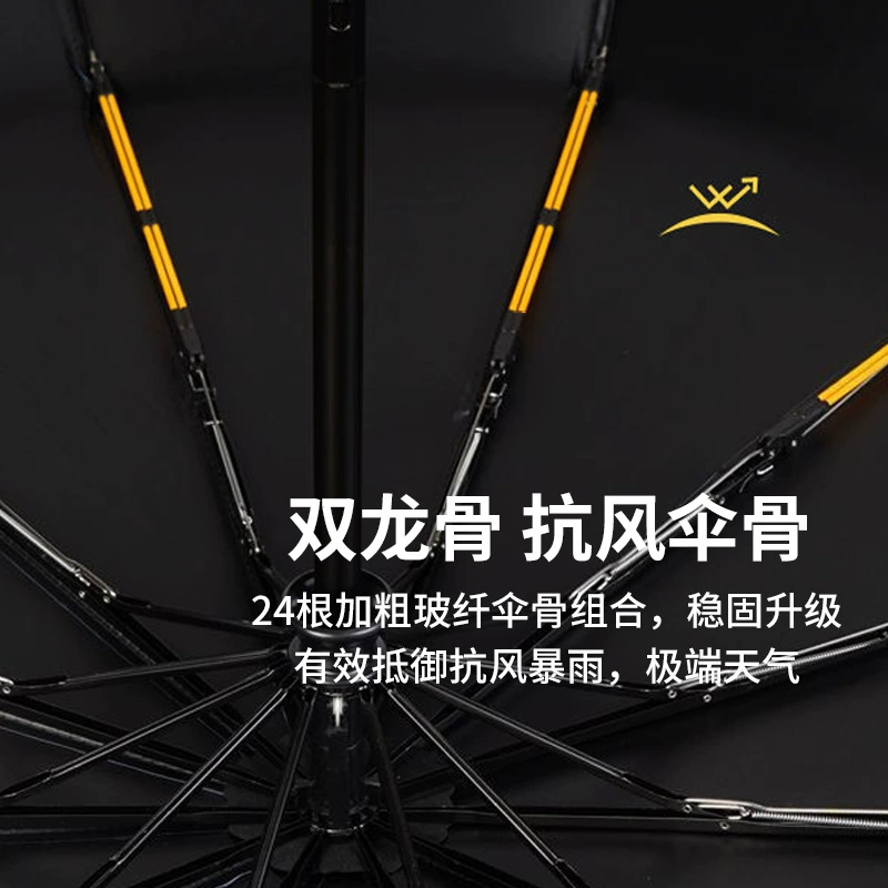 Automatic Folding Umbrella for Rain and Sun Protection with 24 Ribs - Model: 708656477070 - 图片 4