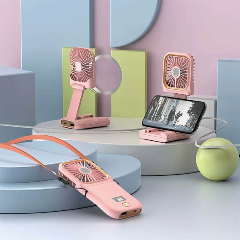 Portable Mini Fan for Outdoor Sports and Travel with Phone Stand - Model: 895217432018 - 图片 7
