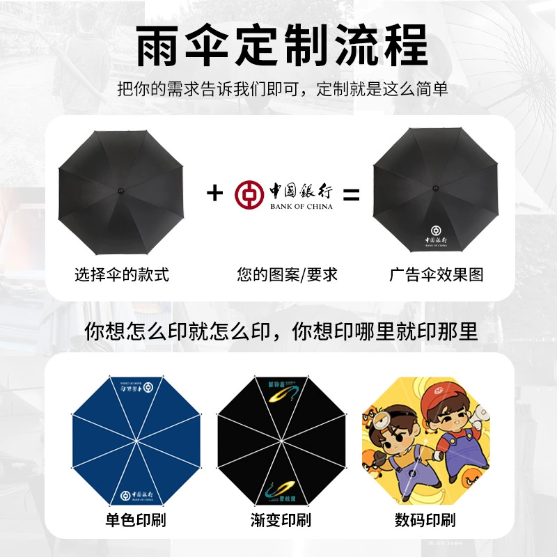 Custom Logo Umbrella for Sun and Rain with UV Protection - Model: 895773578136 - 图片 3