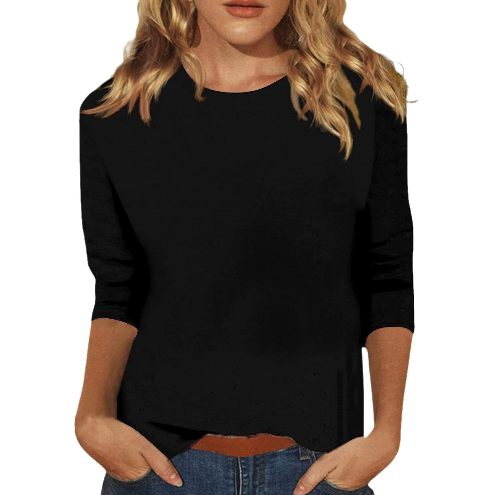 Casual Cotton T-Shirt for Daily Wear, Wrinkle-Free, Soft, Unisex - Model: 739897590078 - 图片 5